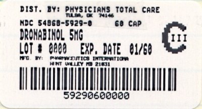 Image Of 5 mg Package Label (5929)