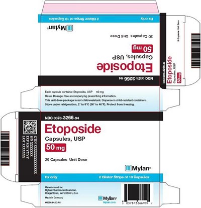 Etoposide Capsules, USP 50 mg Carton Label - image 01