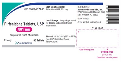 pirfenidone-fig8.jpg PACKAGE LABEL-PRINCIPAL DISPLAY PANEL - 801 mg (90 Tablets Container Label) - pirfenidone fig8