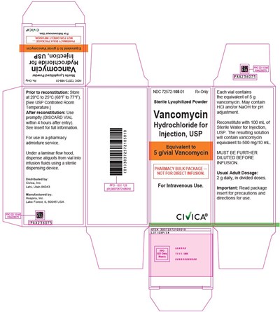 vancomycin-04.jpg PRINCIPAL DISPLAY PANEL - 5 g Vial Carton - vancomycin 04