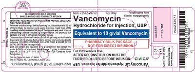 vancomycin-05.jpg PRINCIPAL DISPLAY PANEL - 10 gram Vial Label - vancomycin 05