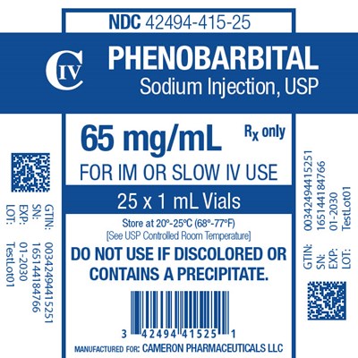 phenobarbital-03.jpg PRINCIPAL DISPLAY PANEL - 65 mg/mL Vial Box Label - phenobarbital 03