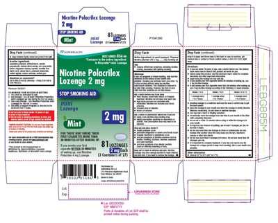 nicotine-fig4.jpg PACKAGE LABEL.PRINCIPAL DISPLAY PANEL - 2 mg (27 Lozenges, Container Carton Label) - nicotine fig4