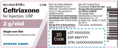 005.jpg Ceftriaxone for Injection 2 g Label - 005