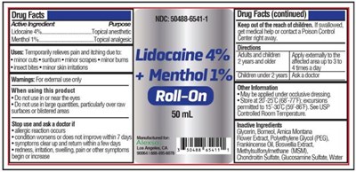 Lidocaine 4% and Menthol 1% Roll-OnNDC 50488-6541-150 mLManufactured for: Alexso, Inc. Los Angeles, CA 90064 - lidocaine and menthol roll on 01