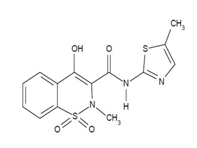 Chemical Structure - meloxicam tablet 1