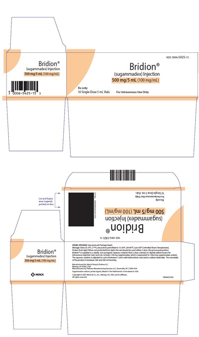 bridion-06.jpg PRINCIPAL DISPLAY PANEL - 5 mL Vial Carton - bridion 06