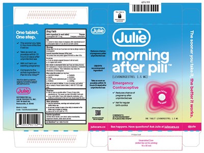 Package Label-principal Display Panel -1.5 mg (1 Tablet Carton Label) (Levonorgestrel Fig1)