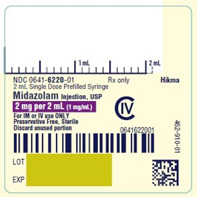 2 mg syringe - midazolam injection usp   syringes 6