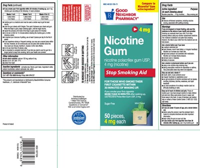 Nicotine Polacrilex 4 mg (nicotine) (Good Neighbor Nicotine 4 mg Uncoated Usp Gum 1)