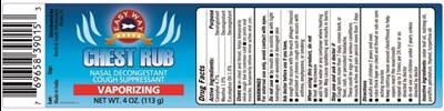 Label (Chest Rub)