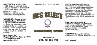 Hcg Select Female Vitality Formula (Mm1)