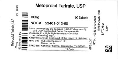 Label (53401 0012 60)
