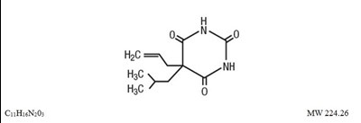 Butalbital Structural Formula (Image 2)