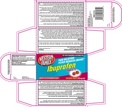 Western Family Ibuprofen Tablets 200 mg Granules (Ibuprofen 200 mg Brown Tablet Granules 1)