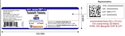 Tadalafil Tablets Usp 5 mg (30T Container label)