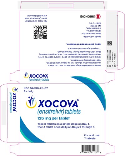 Principal Display Panel-125 mg Tablet Blister Carton (Xocova 08)