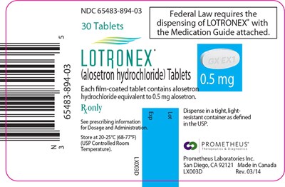 lot00-0007-03.jpg Principal Display Panel - Lotronex 0.5 mg Bottle Label - lot00 0007 03