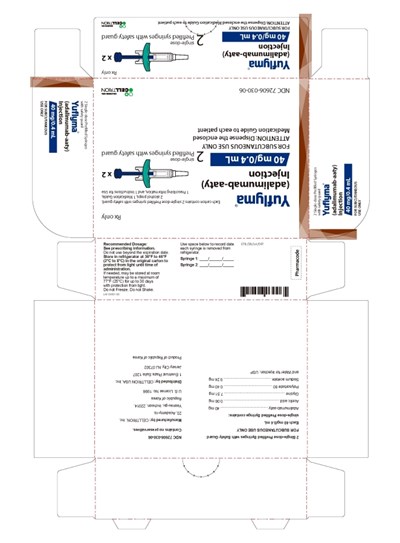 40 mg/0.4 mL Syringe Carton - with Guard 2PK - yuflyma 47