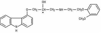 Structural Formula For Carvedilol (Image 1)