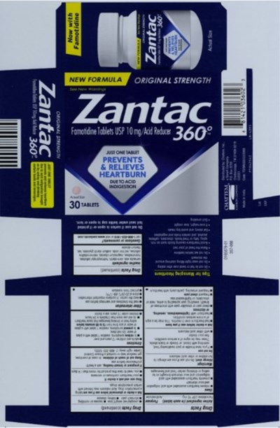 Principal Display Panelzantacfamotidine Tablets Usp 10 mg / Acid Reducer36030 Tablets (Zantac 360 01)