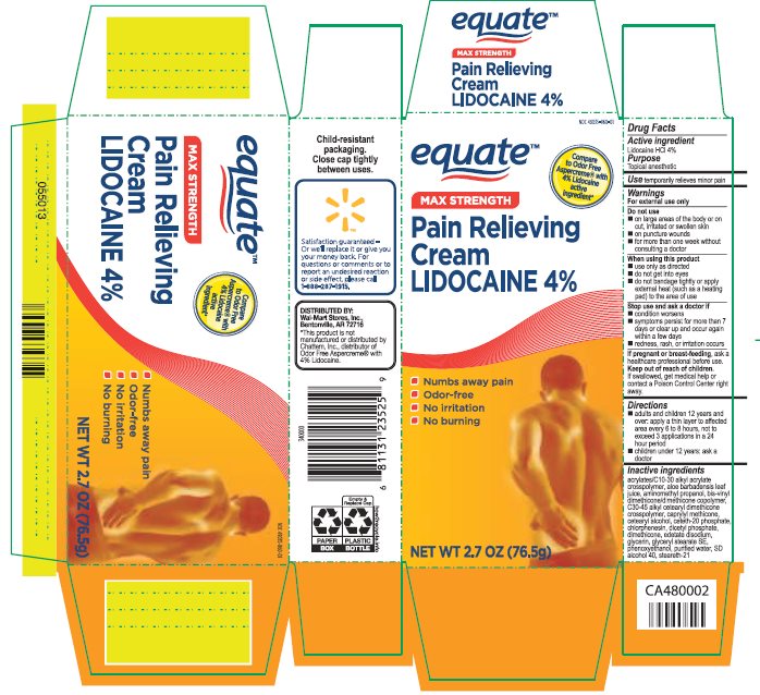 Ndc 49035 860 Equate Pain Relieving Cream Lidocaine Lidocaine