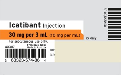 Package Label (PRINCIPAL DISPLAY – Icatibant Injection 3 mL Syringe Label)
