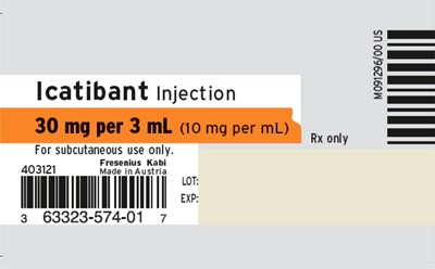 Package Label (PRINCIPAL DISPLAY – Icatibant Injection 3 mL Syringe Label)