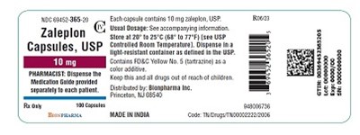 10mglabel (Zaleplon Capsules Figure 3)
