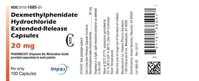 Ndc 0115-1685-01 (Dexmethylphenidate Hydrochloride Extended Release  13)