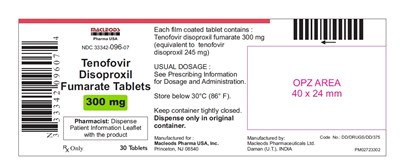 Tenofoovir Container Label