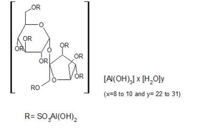 Sucralfate Tablets contain sucralfate and sucralfate is an α-D-glucopyranoside, β-D-fructofuranosyl-, octakis-(hydrogen sulfate), aluminum complex. - sucralfate 01