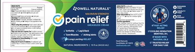 Product Label 15oz (On10512 On Npainreliefcream 10x25 15oz)