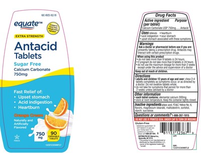 equate Sugar Free Extra Strength Antacid Calcium Carbonate Chewable Tablets - 102AB96PVLFLB