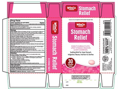 Winco Foods Stomach Relief 30 Chewable Tablets (172gnp)
