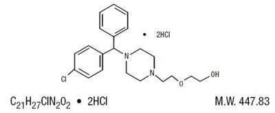 hydroxine-hydrochloride-structure.jpg image description - hydroxine hydrochloride structure