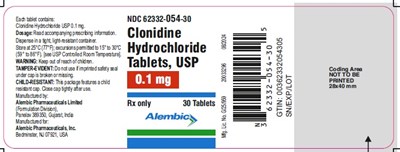 30 Tablets (Clonidine01)