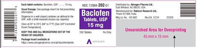 Ndc 72888-202-01 (Baclofen Tablets, USP 15 mg)