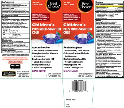 Acetaminophen 160 mg, Chlorpheniramine Maleate 1 mg, Dextromethorphan Hbr 5 mg, Phenylephrin Hci 2.5 mg (Childrens Plus Multi Symptom Cold Grape Liquid 1)
