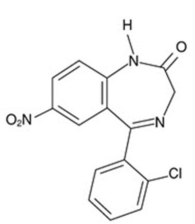 Chemical Structure - klonopin 01