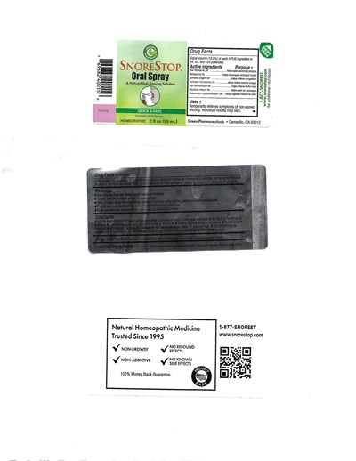 Snore Stop Throat Spray (Snorestop Label Image)