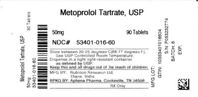 Label (53401 0016 60)