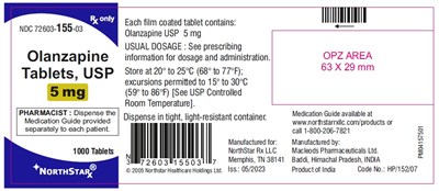 505 (Olanzapine 5mg 1000s)