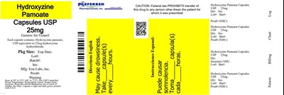 Hydroxyzine Pamoate Capsules Usp 25mg (Image 01)