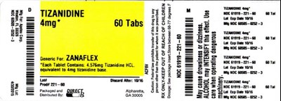 Image Description (Tizanidine4mg)