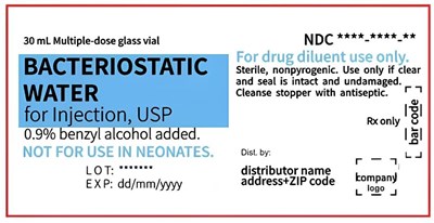 Vial_label_bacteriostatic_water (Vial Label Bacteriostatic Water)