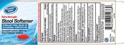 Docusate Sodium 250 mg (Docusate Sodium Extra Strength 250 mg Softgels Pur 1)