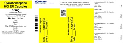 Cyclobenazprine HCl Er Capsules 15mg (550d3e5a C95f 4094 A500 1a02ea35a18d 00)