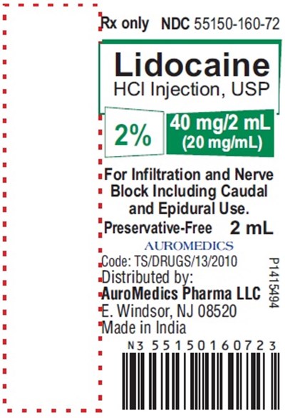 lidocaine-fig5.jpg PACKAGE LABEL-PRINCIPAL DISPLAY PANEL - 2% 40 mg/2 mL (20 mg/mL) - 2 mL Ampule Label - lidocaine fig5