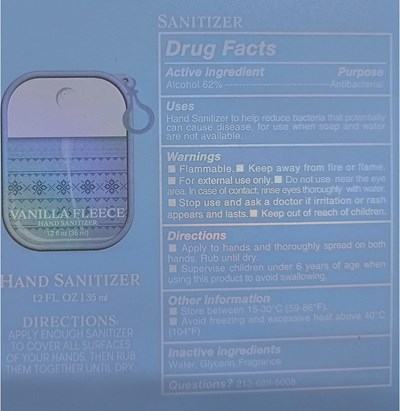 Label (Vanillahandsanitizer)